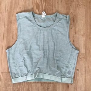 Mint green, cropped, athletic top